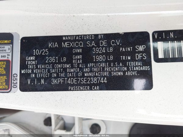 2025 KIA K4 LX