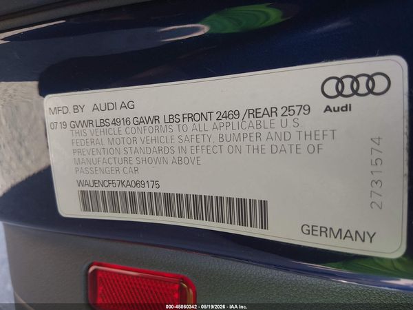2019 AUDI A5 45 PREMIUM