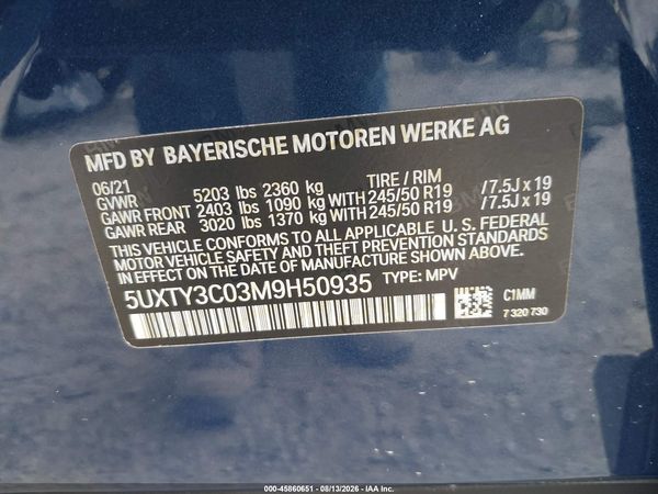 2021 BMW X3 SDRIVE30I