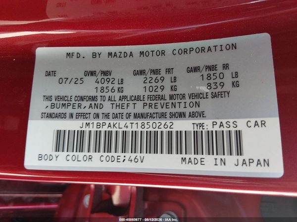 2026 MAZDA MAZDA3 2.5 S SELECT SPORT