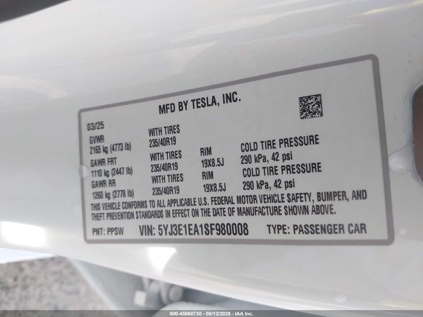 2025 TESLA MODEL 3