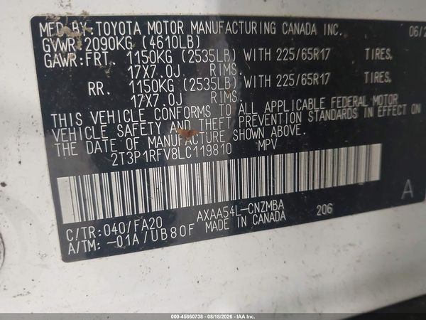 2020 TOYOTA RAV4 XLE