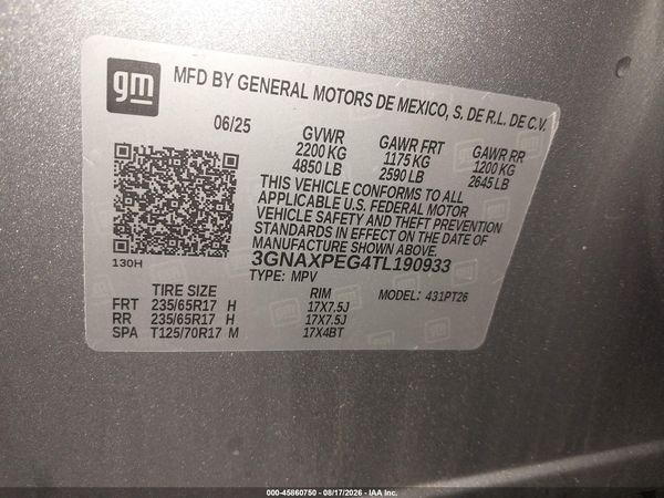 2026 CHEVROLET EQUINOX AWD LT — I9