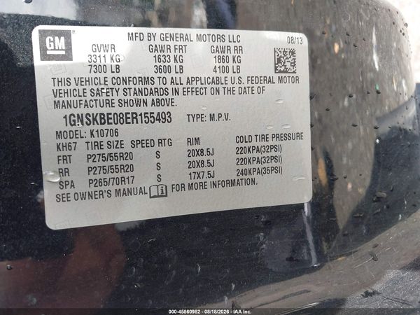 2014 CHEVROLET TAHOE LT — I9