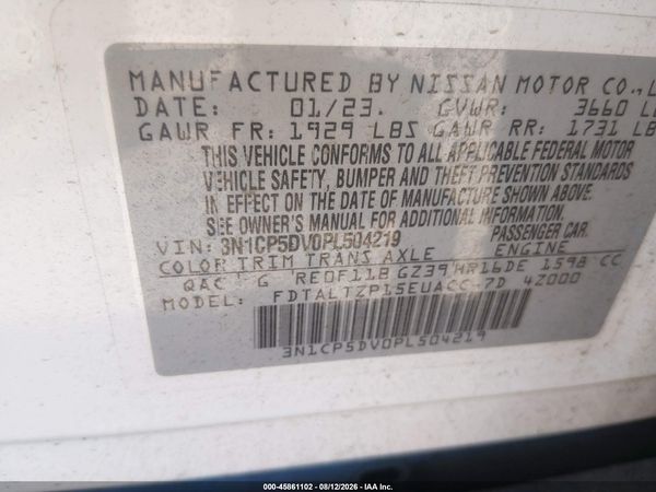 2023 NISSAN KICKS SR XTRONIC CVT — I9