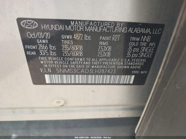 2020 HYUNDAI SANTA FE SEL