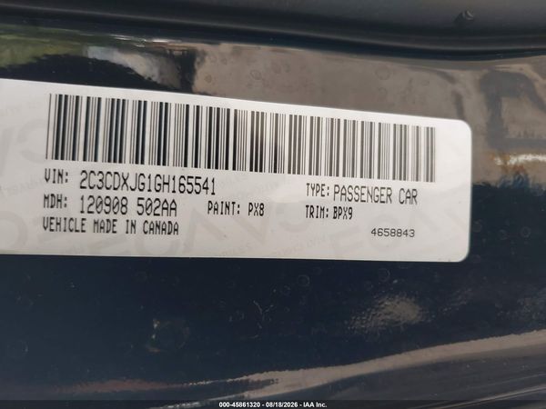 2016 DODGE CHARGER SXT