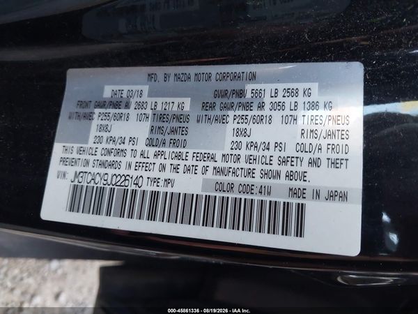 2018 MAZDA CX-9 TOURING