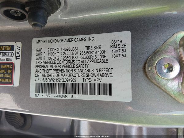2019 HONDA CR-V EX