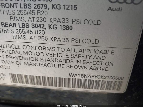 2019 AUDI Q5 45 PREMIUM