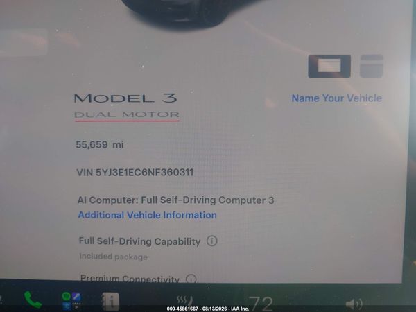 2022 TESLA MODEL 3