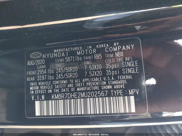 2021 HYUNDAI PALISADE CALLIGRAPHY