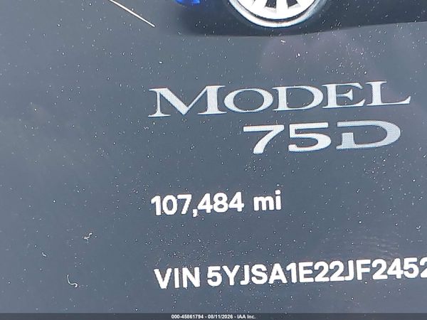 2018 TESLA MODEL S 100D/75D/P100D