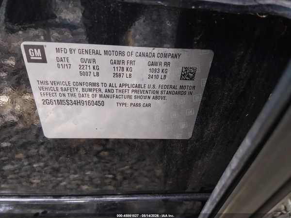 2017 CADILLAC XTS LUXURY