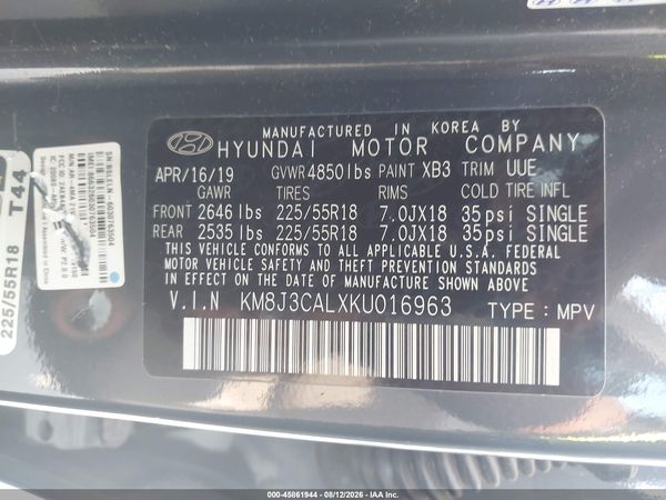 2019 HYUNDAI TUCSON ULTIMATE