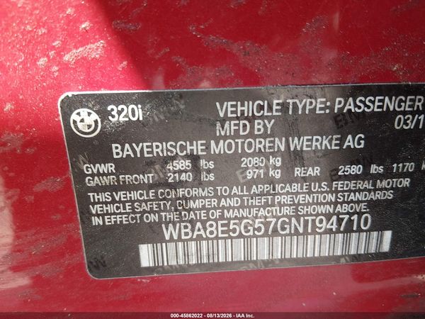 2016 BMW 320I XDRIVE