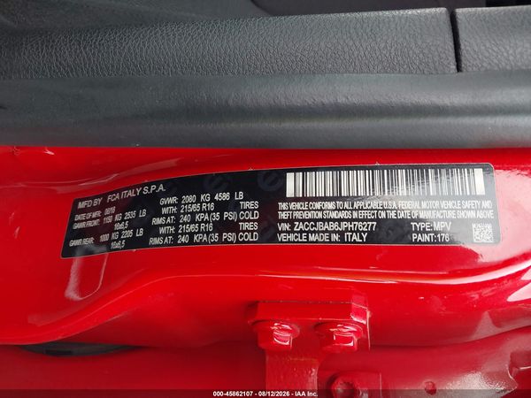 2018 JEEP RENEGADE SPORT 4X4