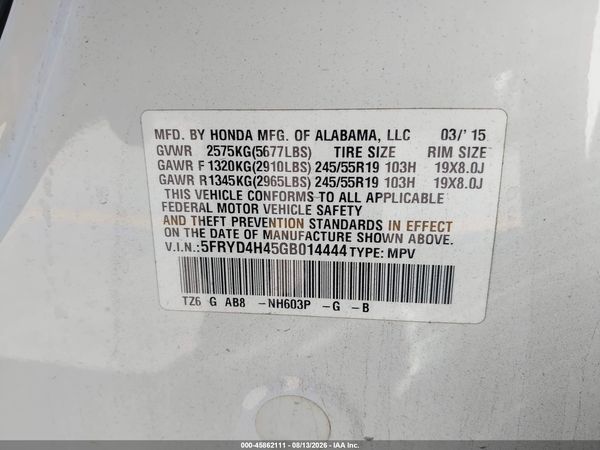 2016 ACURA MDX