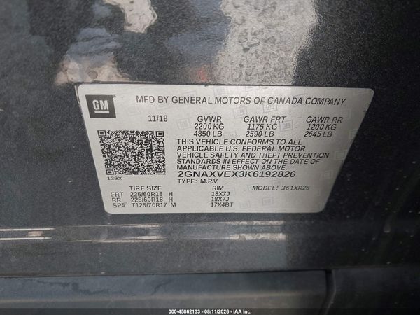 2019 CHEVROLET EQUINOX LT — I9