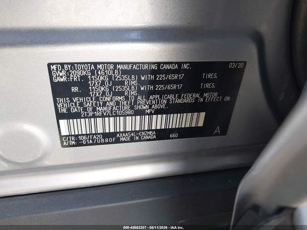 2020 TOYOTA RAV4 XLE