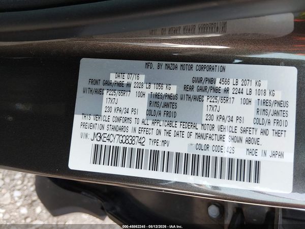 2016 MAZDA CX-5 TOURING