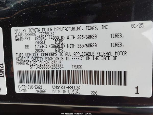 2025 TOYOTA TUNDRA LIMITED