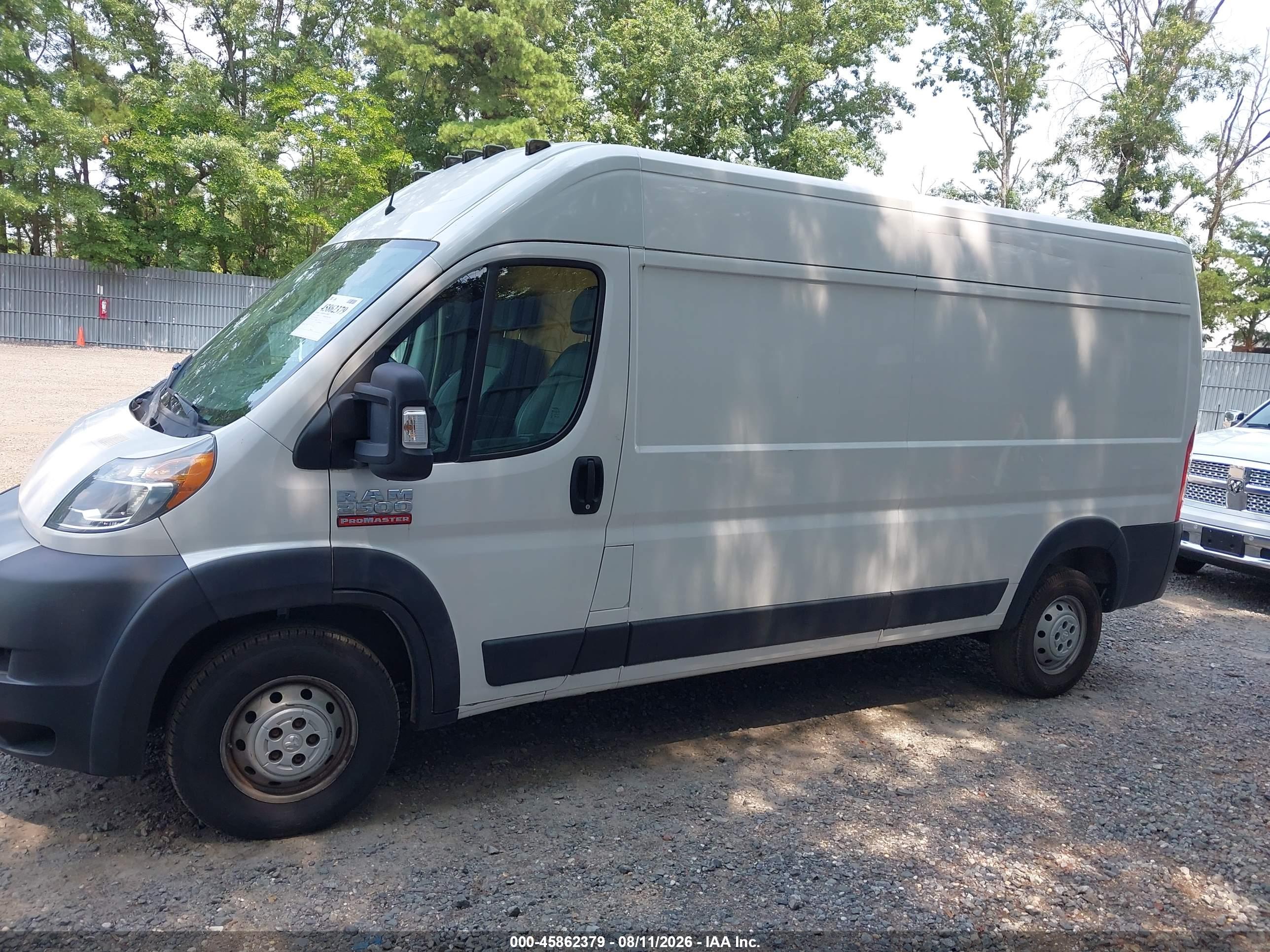 2019 RAM PROMASTER 2500 HIGH ROOF 159 WB