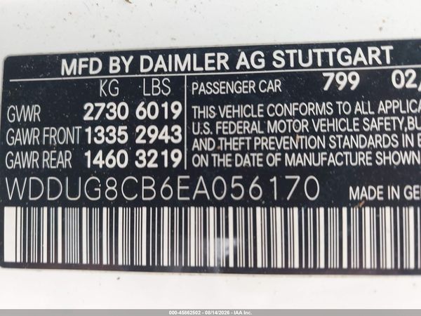 2014 MERCEDES-BENZ S 550 S550