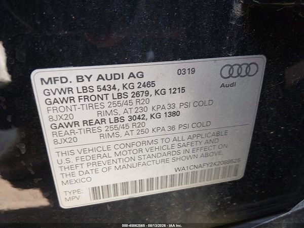 2019 AUDI Q5 45 PREMIUM