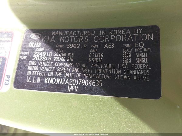 2018 KIA SOUL Base