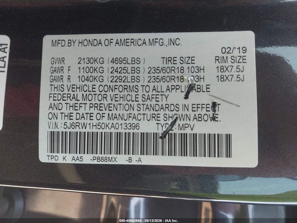 2019 HONDA CR-V EX