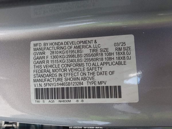 2025 HONDA PILOT EX-L