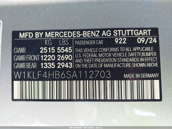 2025 MERCEDES-BENZ E 350 E350 4MATIC