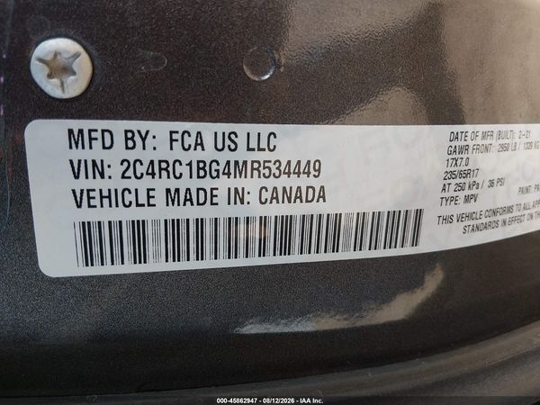2021 CHRYSLER PACIFICA TOURING L