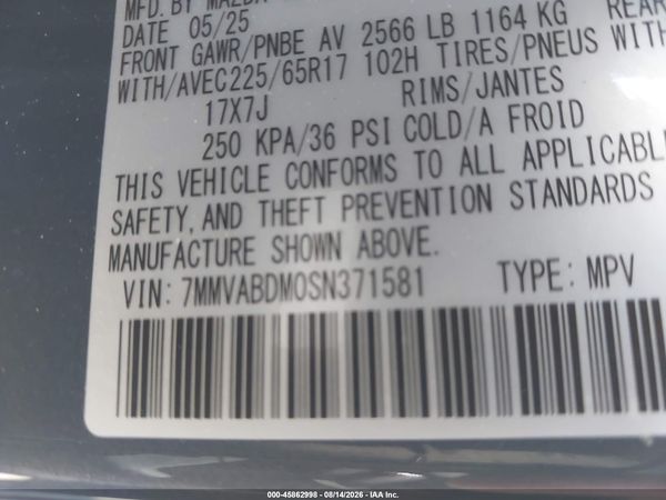 2025 MAZDA CX-50 2.5 S PREMIUM PACKAGE