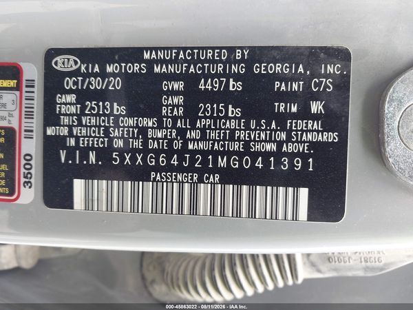 2021 KIA K5 GT-LINE