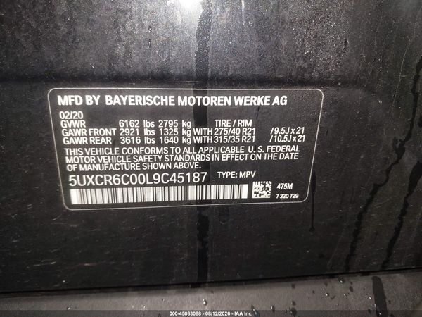 2020 BMW X5 XDRIVE40I