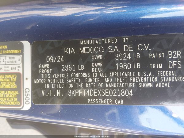 2025 KIA K4 LXS