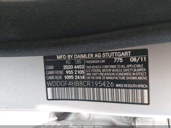 2012 MERCEDES-BENZ C 250 LUXURY/SPORT