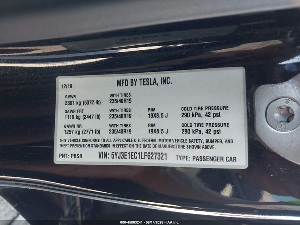 2020 TESLA MODEL 3