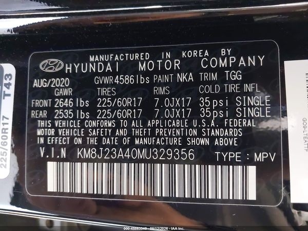 2021 HYUNDAI TUCSON SE