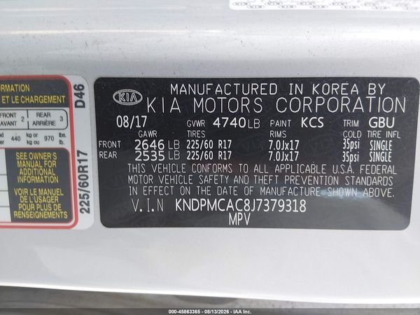 2018 KIA SPORTAGE LX