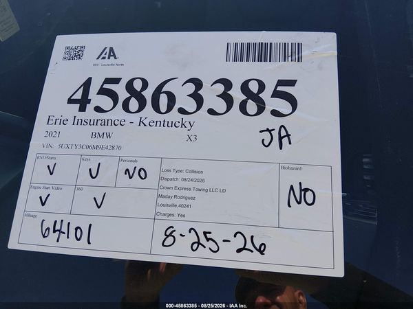 2021 BMW X3 SDRIVE30I