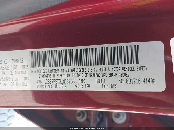 2020 RAM 1500