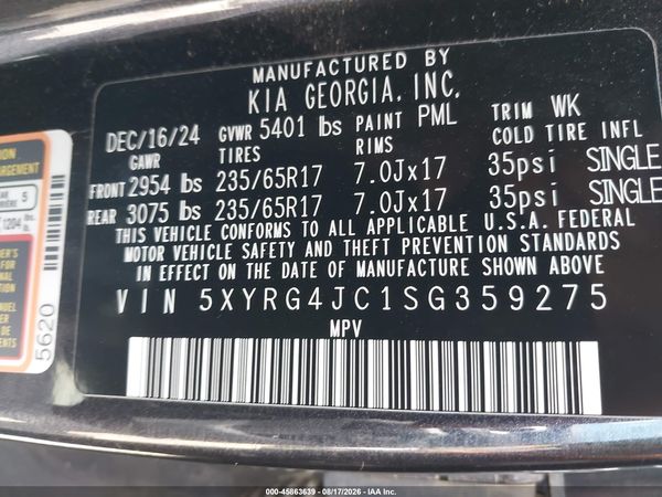 2025 KIA SORENTO LX