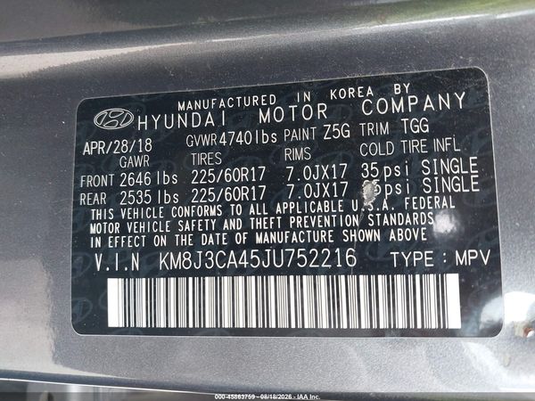 2018 HYUNDAI TUCSON SEL