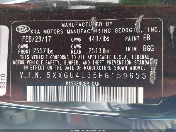 2017 KIA OPTIMA EX