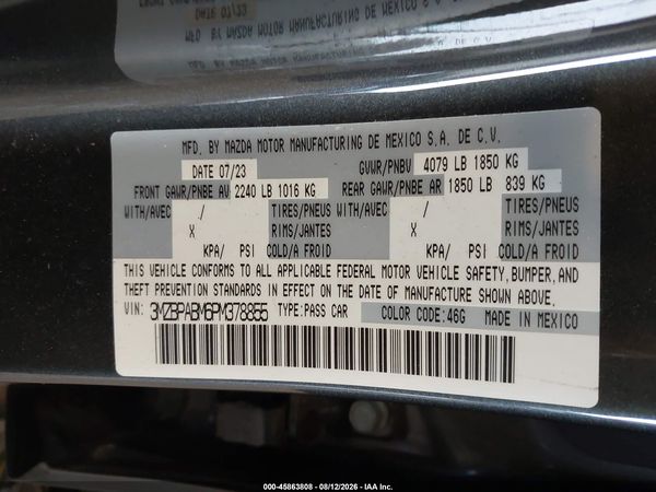 2023 MAZDA MAZDA3 2.5 S SELECT