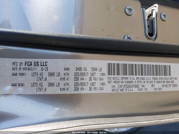 2019 JEEP CHEROKEE LATITUDE 4X4