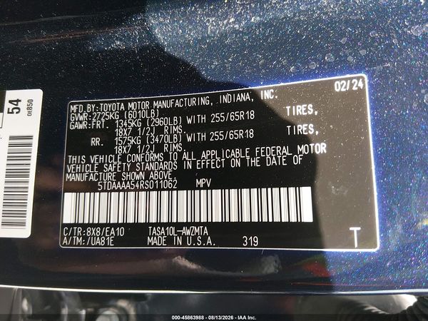 2024 TOYOTA GRAND HIGHLANDER XLE
